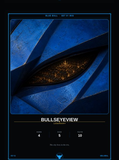 Bullseyeview — Legendary. The city lives in the iris.