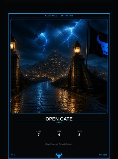 Open Gate — Rare. No private bag. The gate is open.