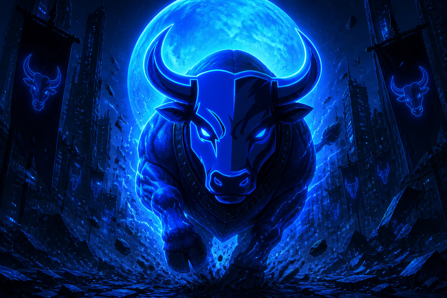 Blue Bull charging